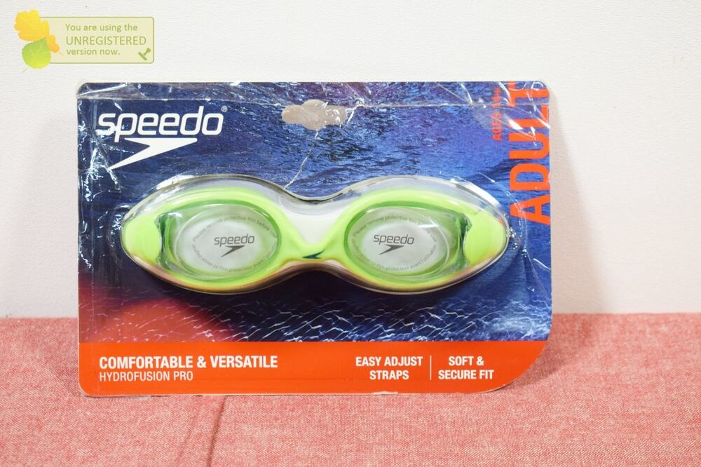 Speedo Adult Hydrofusion Pro Swim Goggles Lime/Black Adults 14+